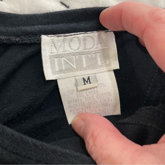 Vintage red paid dress size M - Picture 10 of 15